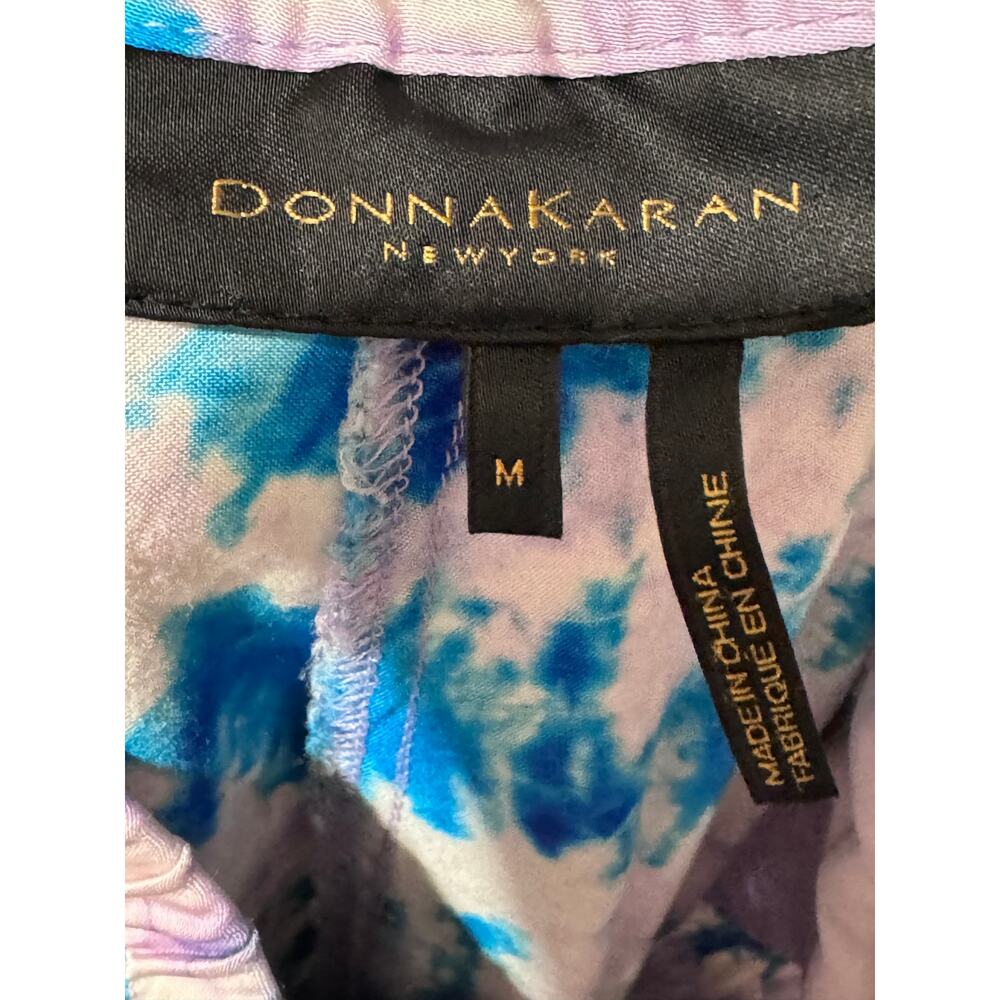 DONNA KARAN Woman’s Pink Satin Mid Rise Straight Leg Pants Size: Medium - Picture 3 of 3